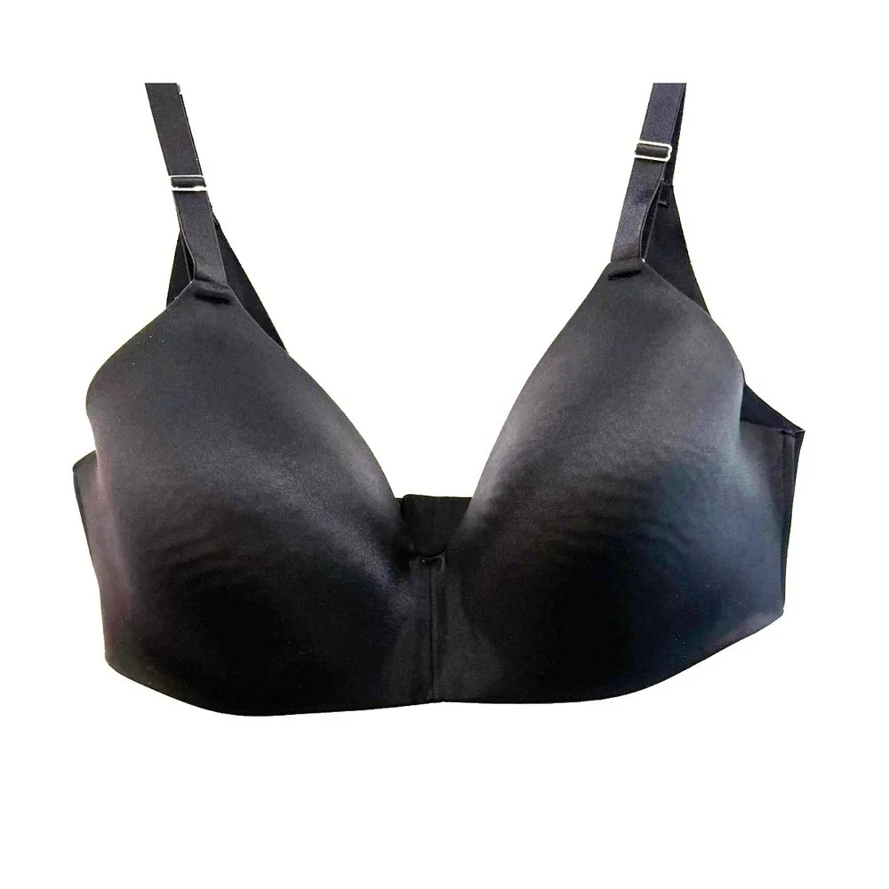 Soma Vanishing Back Full‎ Coverage Wireless Bra Black Size 38D